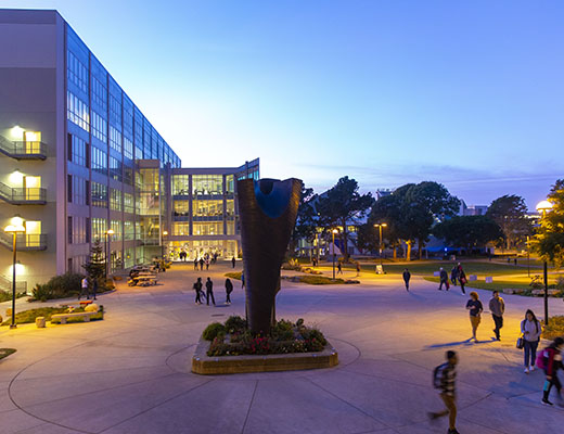 SF State library at night