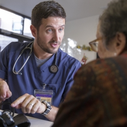 Doctor reviewing with patient