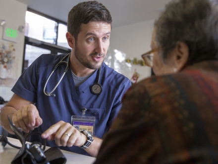 Doctor reviewing with patient